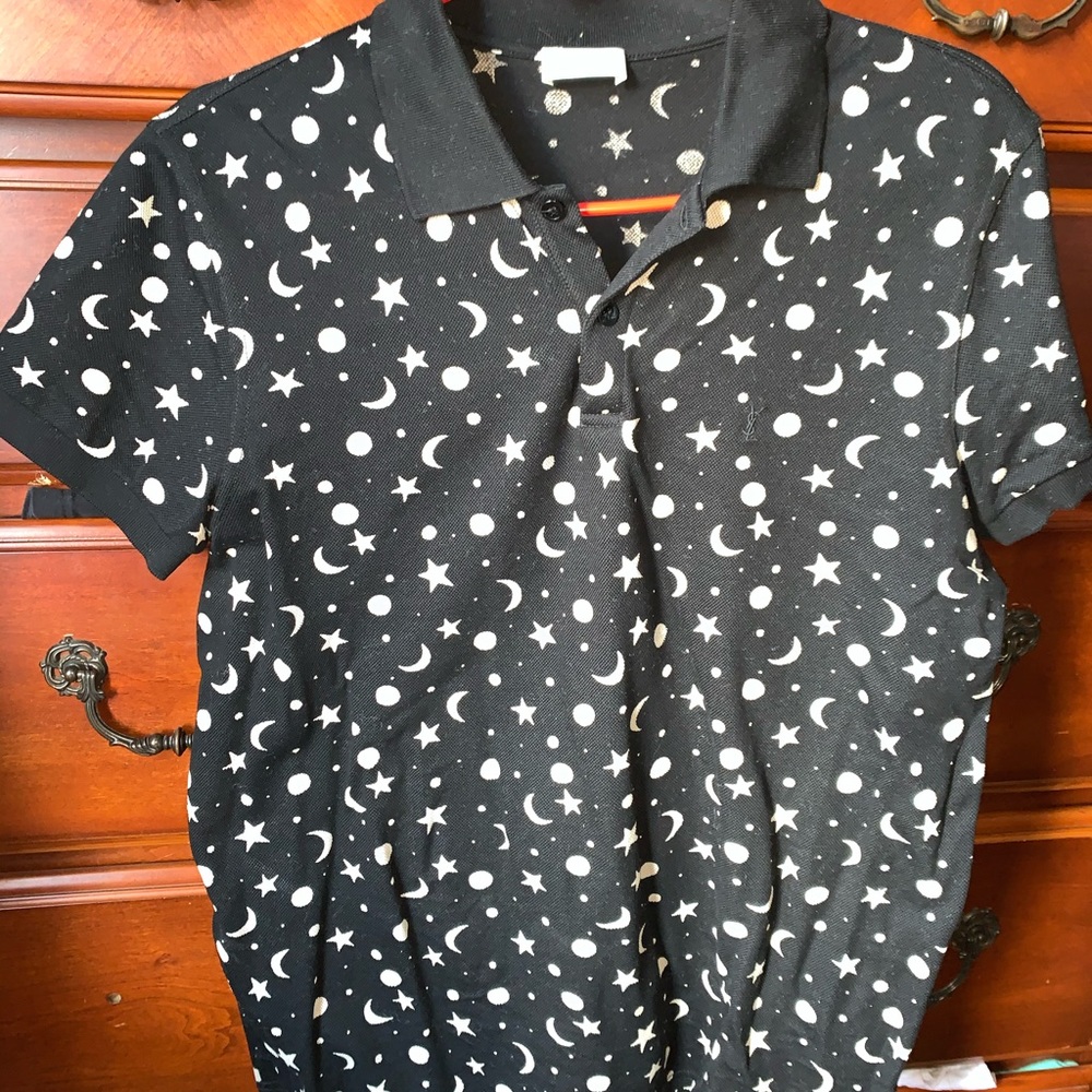 Saint Laurent Star Print Polo